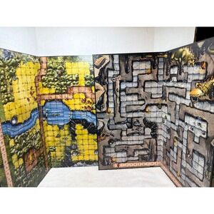 Vintage 1993 Dragon Strike Replacement Game Boards Terrain Maps Dungeon 1440